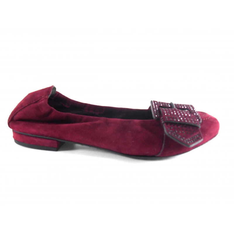 Ballerine Rouge à Talon En Cuir Femme K&S – Image 2