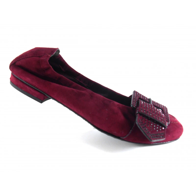 Ballerine Rouge Ă Talon En Cuir Femme K&S