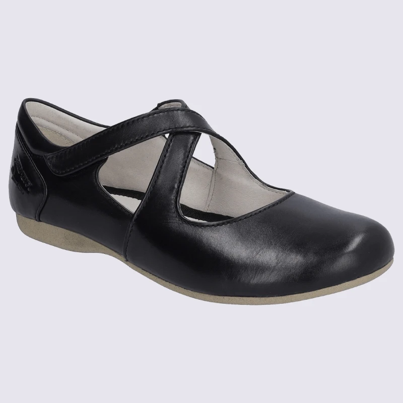 Ballerines Josef Seibel, Ballerines à Brides Femme En Cuir Noir – Image 2