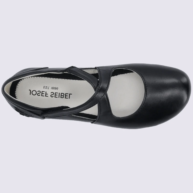Ballerines Josef Seibel, Ballerines à Brides Femme En Cuir Noir – Image 3