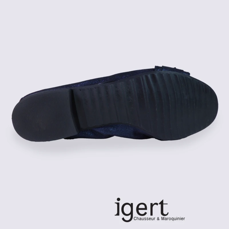 Ballerines K&S En Cuir Navy Tendance – Image 4