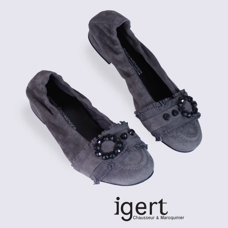 Ballerines K&S En Cuir Taupe Tendance – Image 2