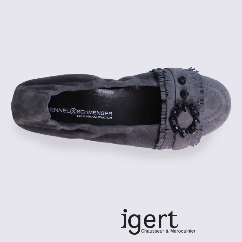 Ballerines K&S En Cuir Taupe Tendance – Image 3