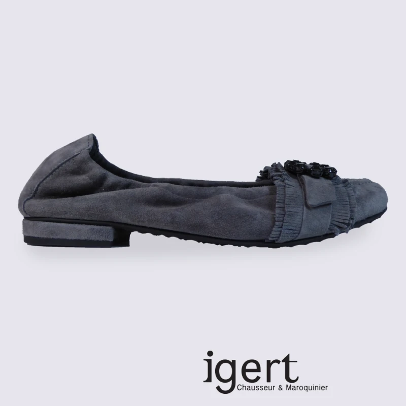 Ballerines K&S En Cuir Taupe Tendance