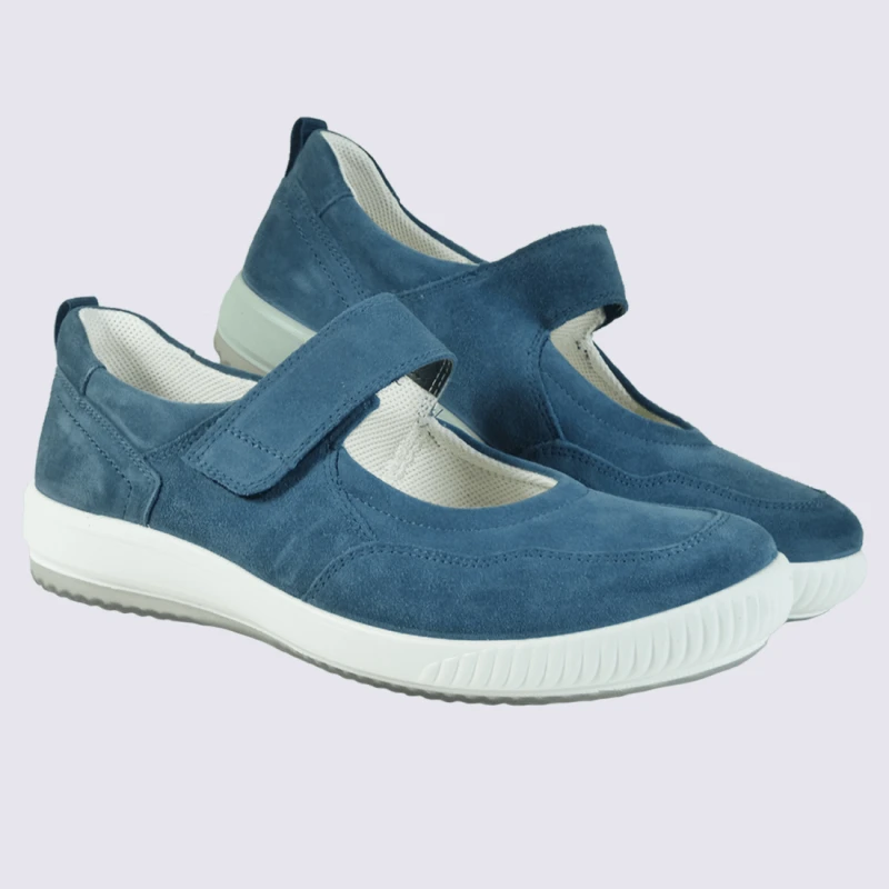 Ballerines Legero, Ballerines à Brides été Femme En Cuir Bleu – Image 2