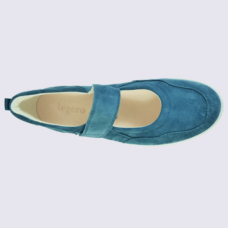 Ballerines Legero, Ballerines à Brides été Femme En Cuir Bleu – Image 3