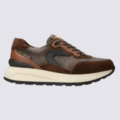 Basket Mephisto, Basket Agréable Et Chic Homme En Cuir Marron