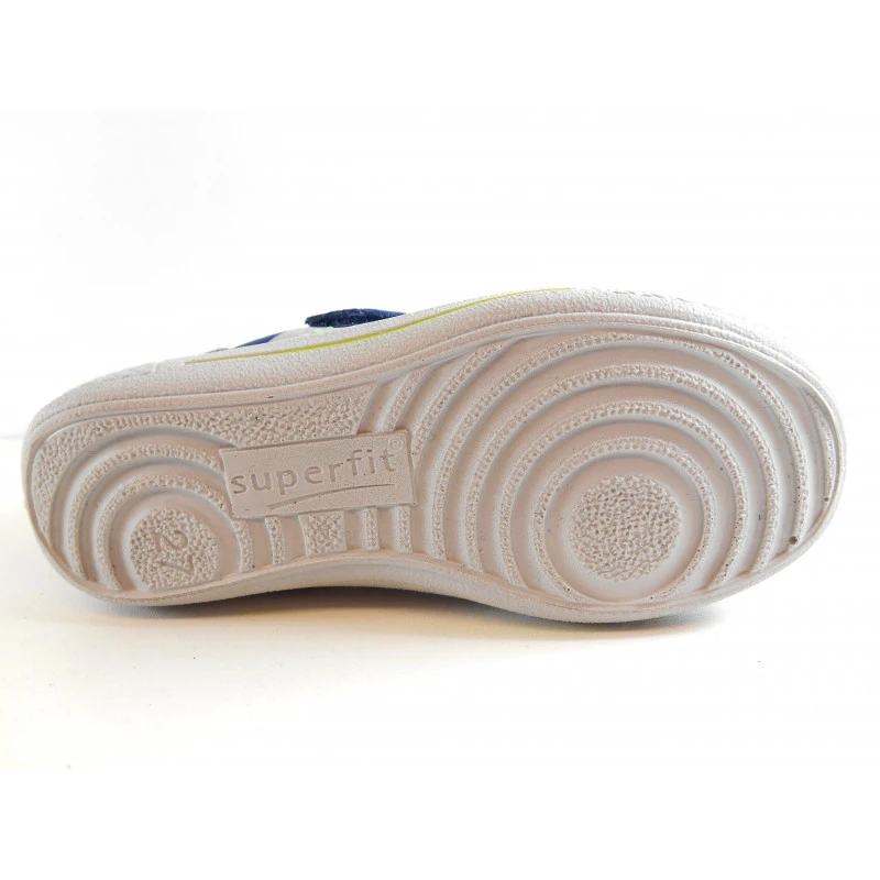 Superfit Basket Sportive Garçon En Cuir Bleu Et Gris – Image 4