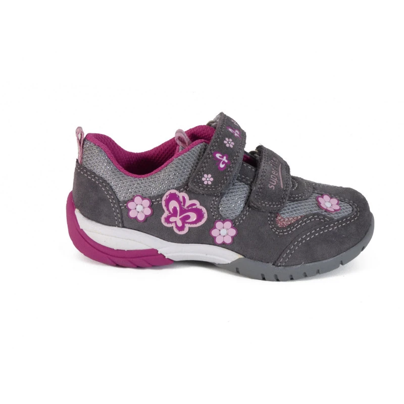 Basket Superfit Fille En Cuir Motif Papillon Et Fleur – Image 2