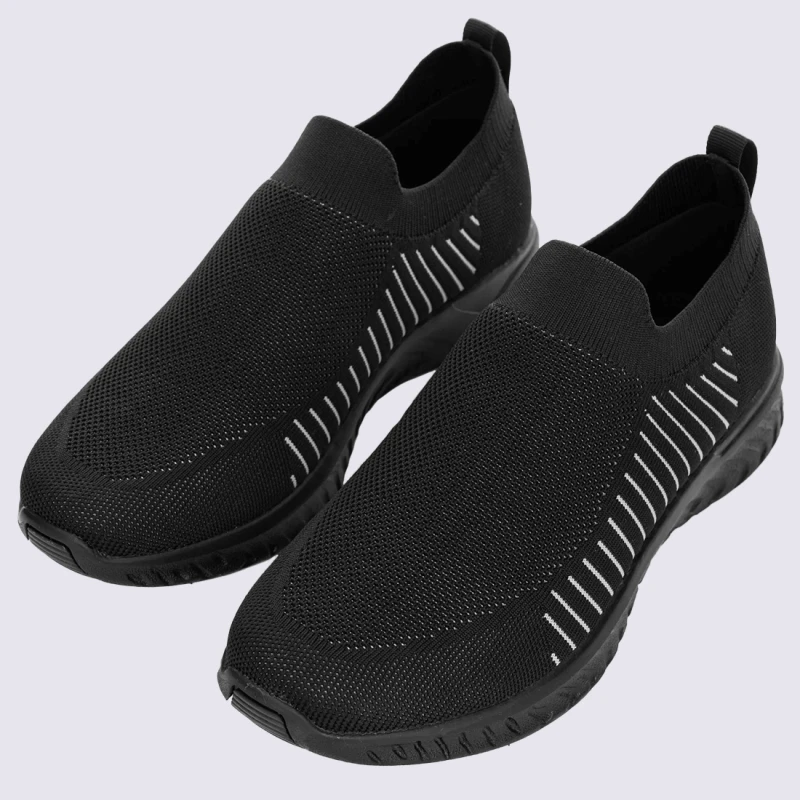 Baskets Ara, Baskets A Fermoir Pratique Confort Homme En Textile Noir – Image 6