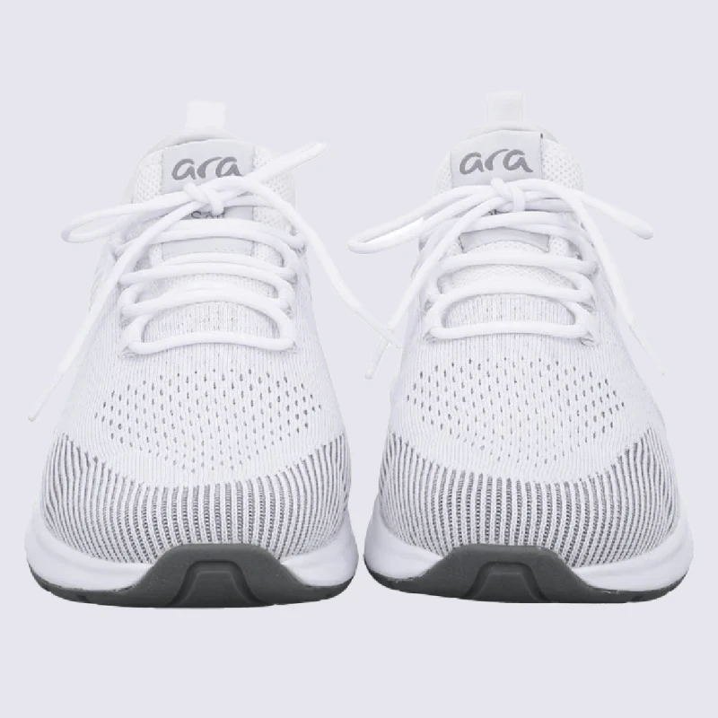 Baskets Ara, Baskets à Lacets Sidney Homme En Textile Blanc/gris – Image 2