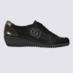 Baskets Ara, Baskets Compensées Femme En Cuir Marron