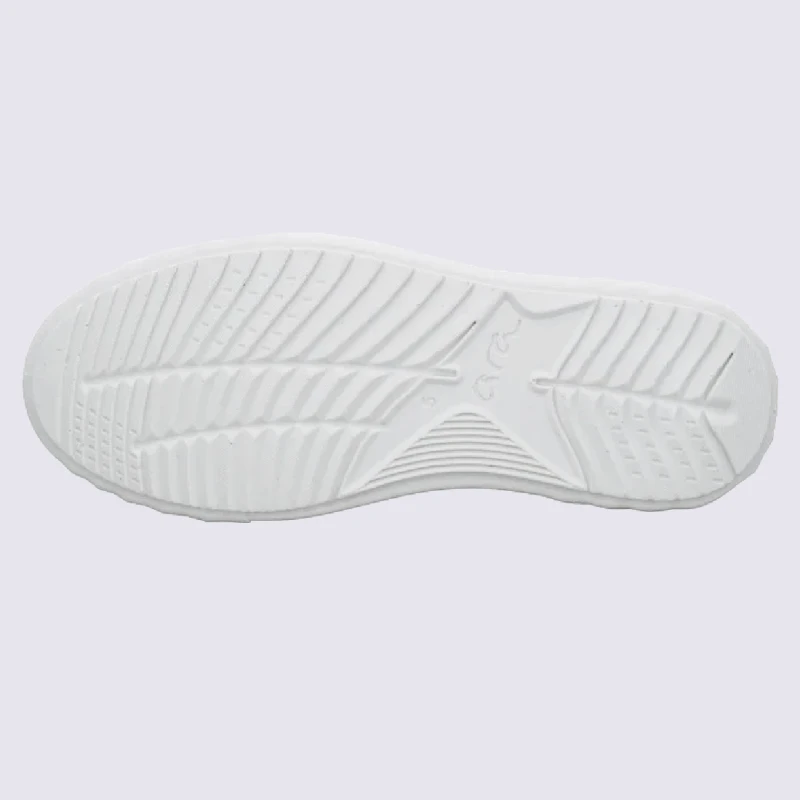 Baskets Ara, Baskets Monaco Femme En Cuir Blanc Et Vert – Image 4