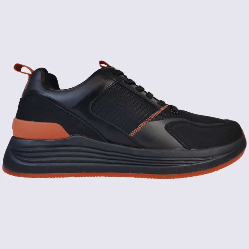 Baskets Ara, Baskets Sportives Homme En Cuir Et Textile Noir