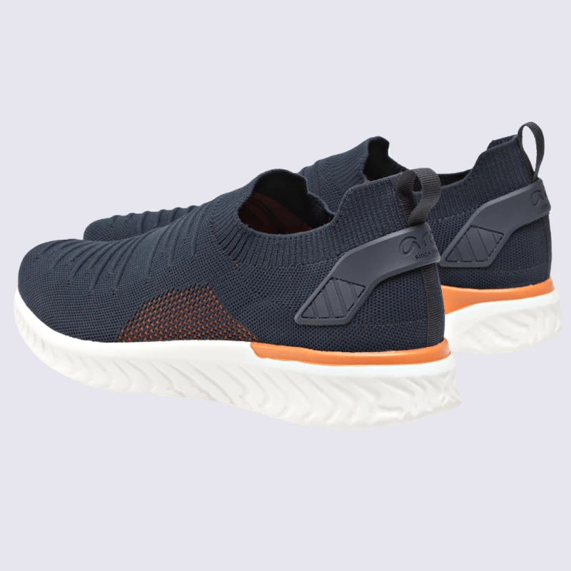 Baskets Ara, Baskets Tricotées Homme En Textile Bleu/orange – Image 3