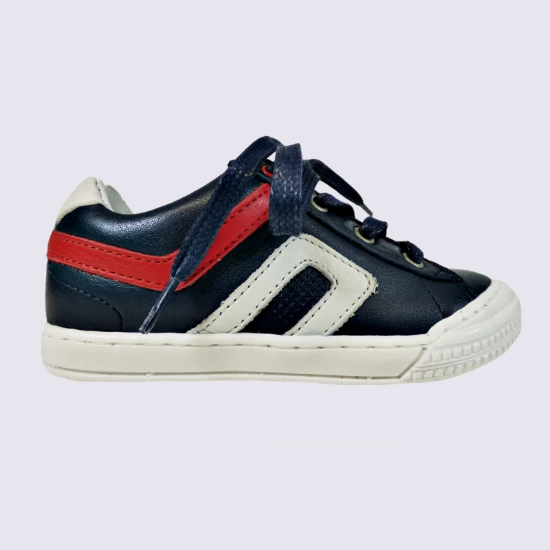 Baskets Bellamy, Baskets Sportswear Garçon En Cuir Marine