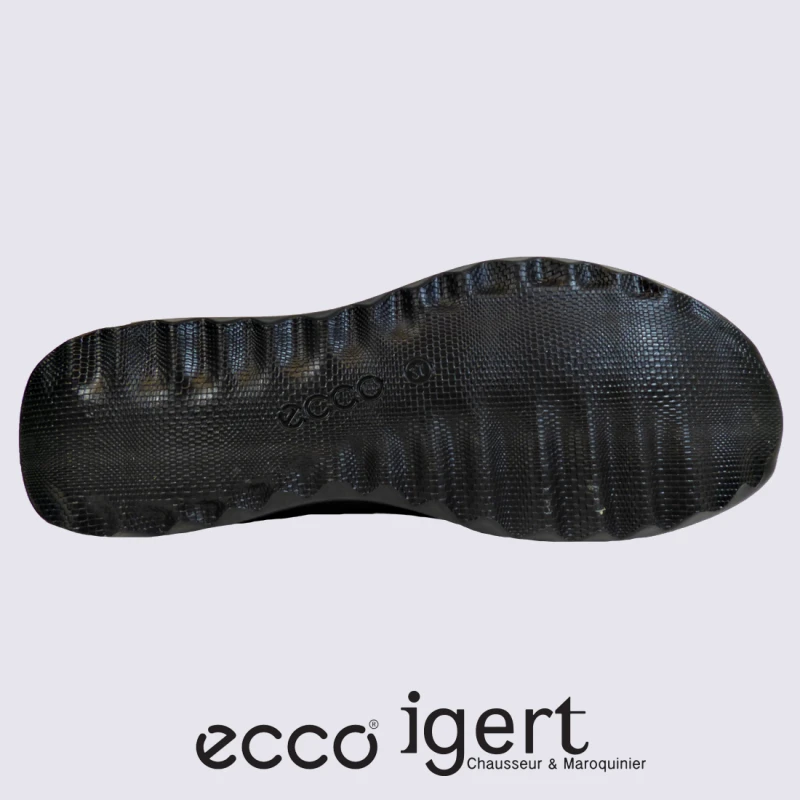 Baskets Ecco, Baskets à Lacets Femme En Cuir Noir – Image 4