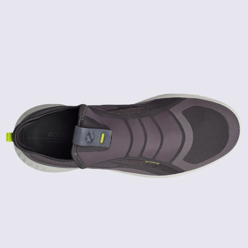 Baskets Ecco, Baskets Design Pour Homme En Textile Gris Aimant – Image 3