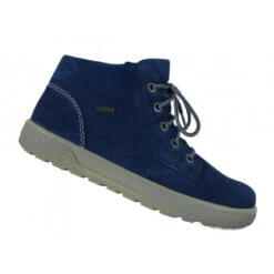 Baskets En Cuir Superfit Garçon Bleu à Glissière