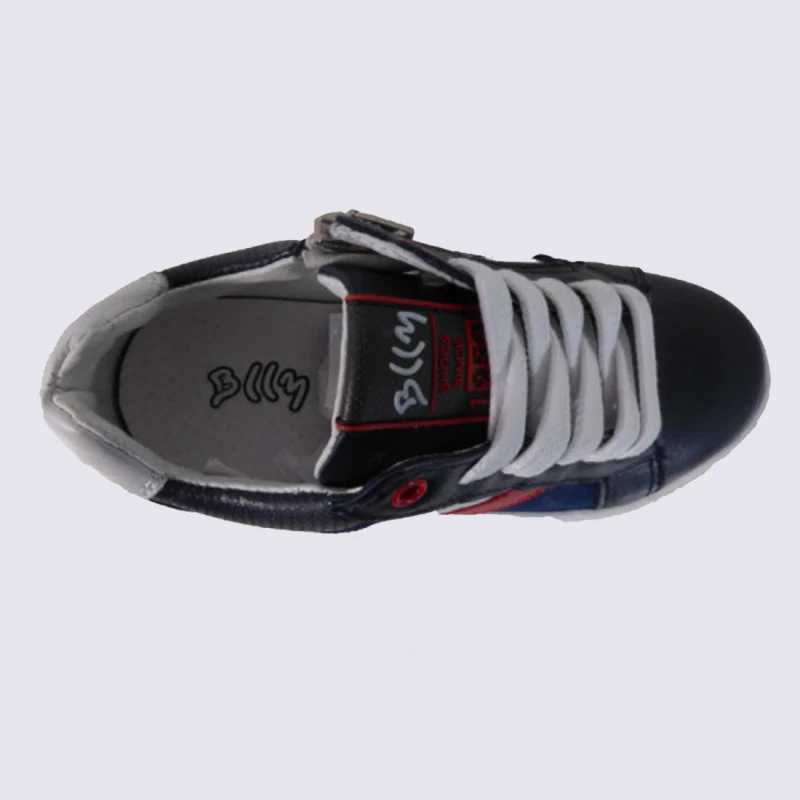 Baskets Bellamy, Baskets Confortables Garçons En Cuir Marine – Image 3