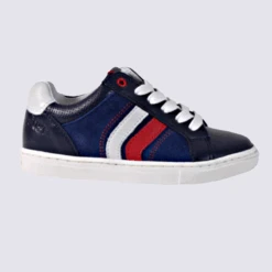 Baskets Bellamy, Baskets Confortables Garçons En Cuir Marine