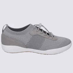 Baskets Josef Seibel, Baskets Tricotées Femme En Textile Gris