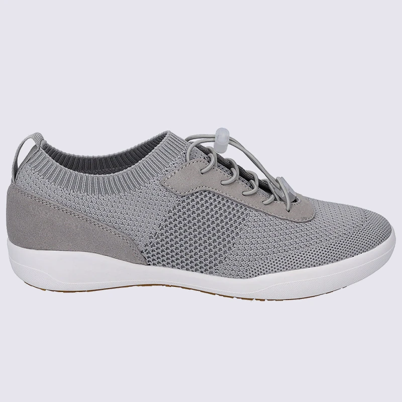 Baskets Josef Seibel, Baskets Tricotées Femme En Textile Gris