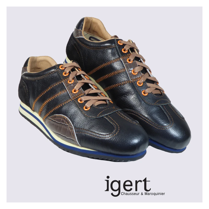 Baskets Kdopa, Baskets Homme En Cuir Relief – Image 2