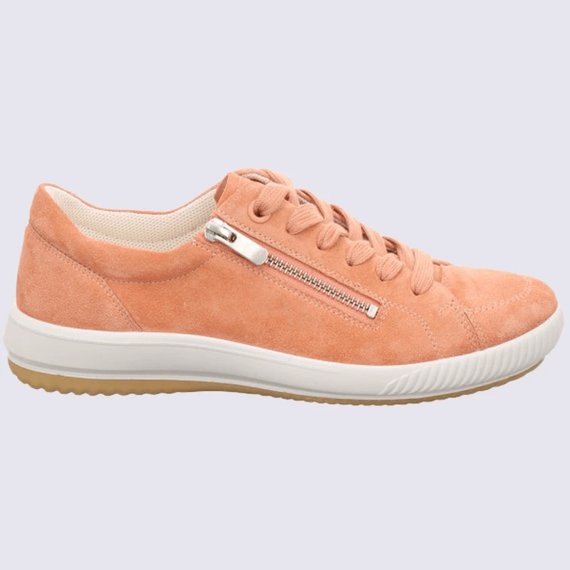 Baskets Legero, Baskets Basses Femme En Cuir Nubuck Velours PĂȘche â Image 2