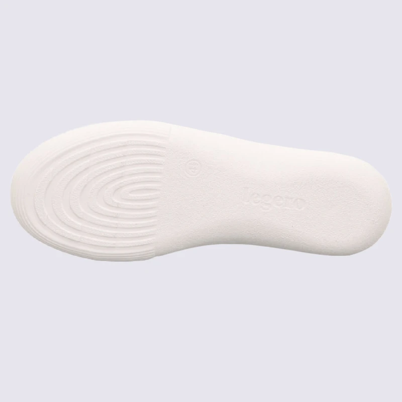 Baskets Legero, Baskets Basses Plates à Zip Femme En Cuir Blanc – Image 4