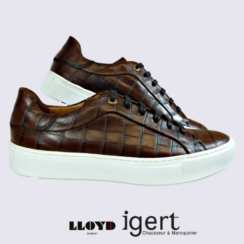Baskets Lloyd, Baskets Tendances Homme En Cuir Cognac – Image 2
