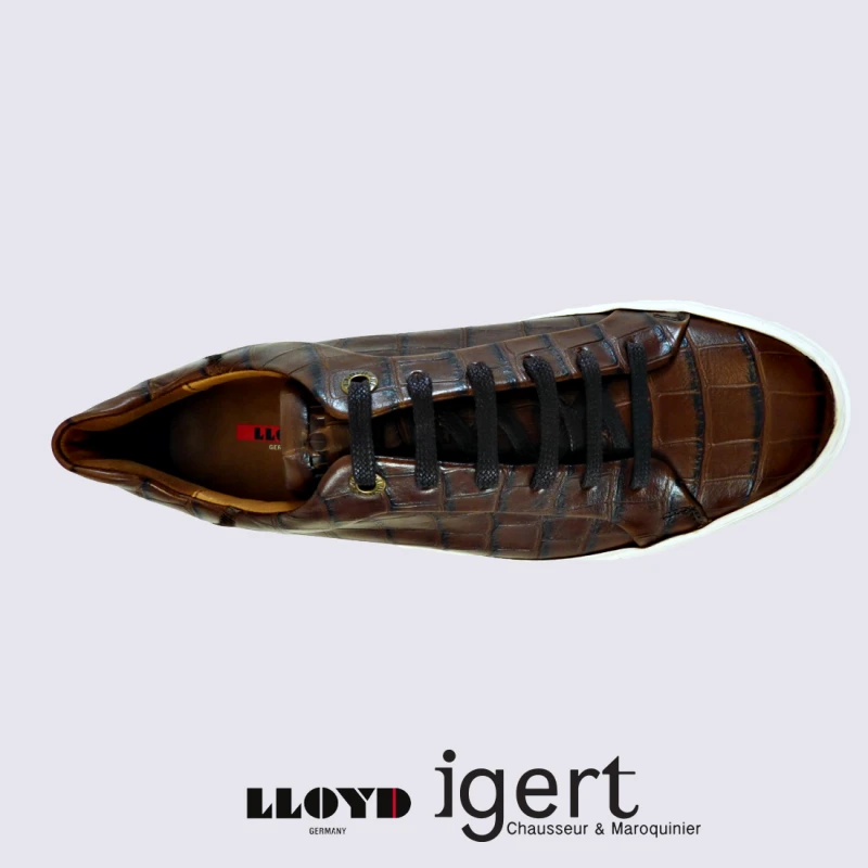 Baskets Lloyd, Baskets Tendances Homme En Cuir Cognac – Image 3