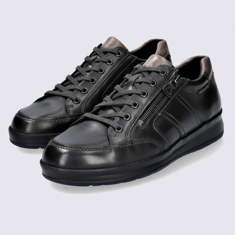 Baskets Mephisto, Baskets à Glissière Homme En Cuir Noir – Image 2