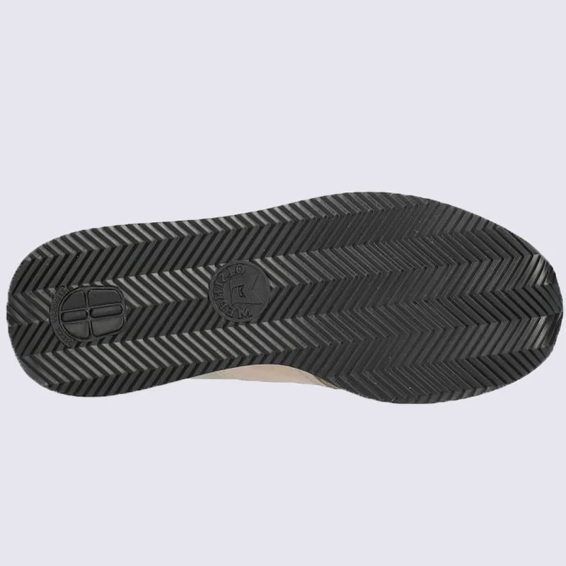 Baskets Mephisto, Baskets à Talons Compensés Femme En Cuir Velours Kaki Clair – Image 4