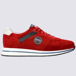 Baskets Mephisto, Baskets Basses Confort Homme En Cuir Velours Rouge