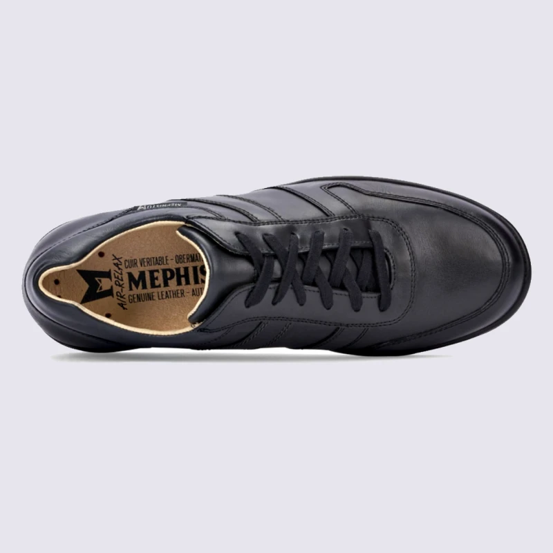 Baskets Mephisto, Baskets Basses Homme En Cuir Noir – Image 3