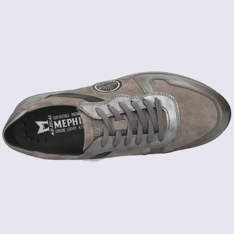 Baskets Mephisto, Baskets Métallisées Femme En Cuir Marron – Image 3