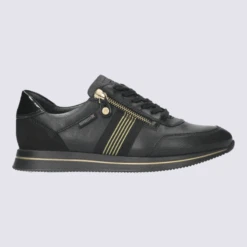 Baskets Mephisto, Baskets Tendances Femme En Cuir Lisse Noir