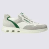 Baskets Mephisto, Sneakers Tendances Homme En Cuir Lisse Gris Et Vert