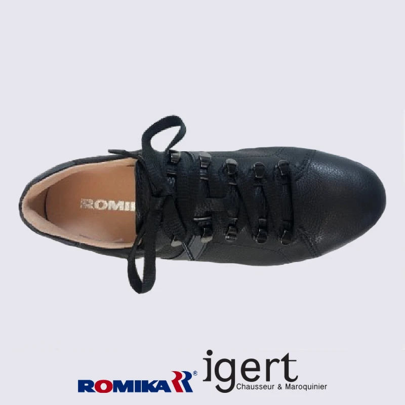 Baskets Romika, Baskets Semelles épaisses Femme En Cuir Noir – Image 2