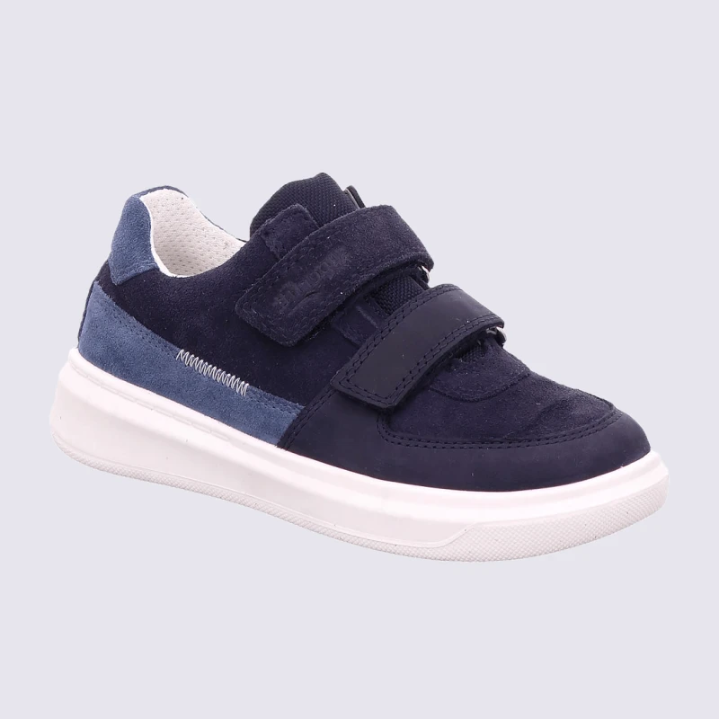 Baskets Superfit, Baskets Résistantes Garçons En Cuir Et Textile Bleu – Image 2