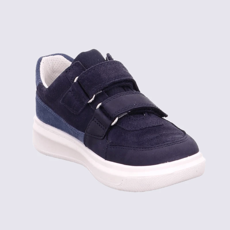 Baskets Superfit, Baskets Résistantes Garçons En Cuir Et Textile Bleu – Image 3