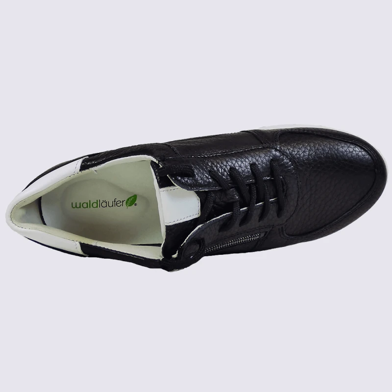 Baskets Waldlaufer, Baskets à Plateforme Femme En Cuir Noir – Image 3