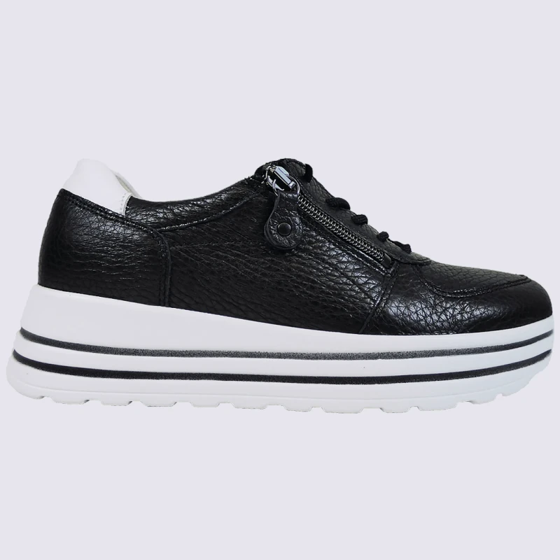 Baskets Waldlaufer, Baskets Ă Plateforme Femme En Cuir Noir