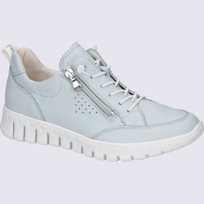 Baskets Waldlaufer, Baskets Confortables Et Tendance Zippées Femme En Cuir Bleu – Image 2
