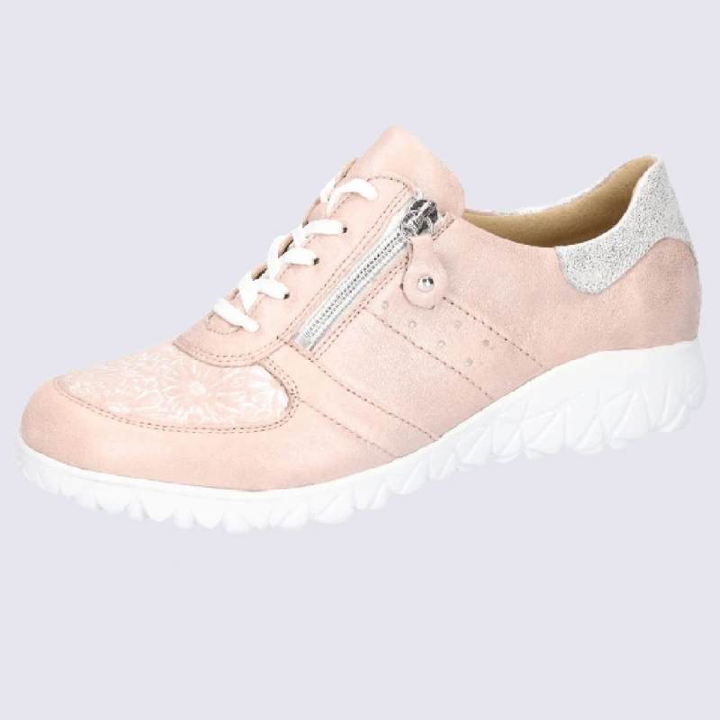 Baskets Waldlaufer, Baskets Confortables Femme En Cuir Rose – Image 3