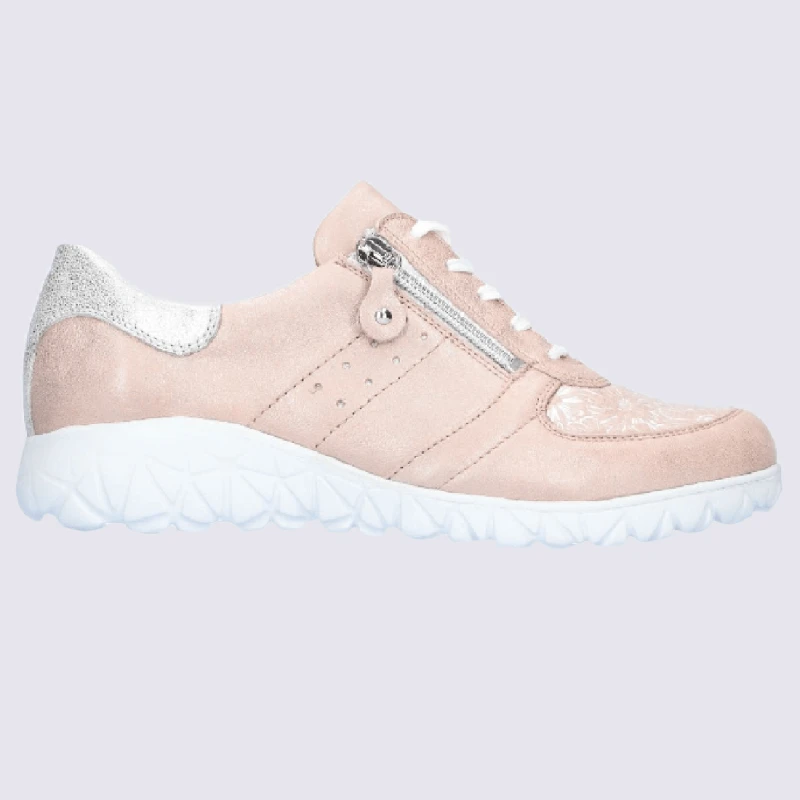 Baskets Waldlaufer, Baskets Confortables Femme En Cuir Rose