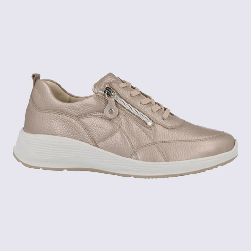 Baskets Waldlaufer, Baskets Tendance Et Légère Pour Femme En Cuir Beige