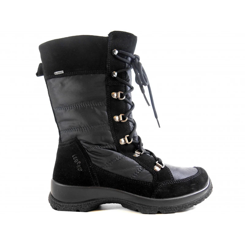 Botte Fourrée En Gore Tex Noir à Lacets Legero
