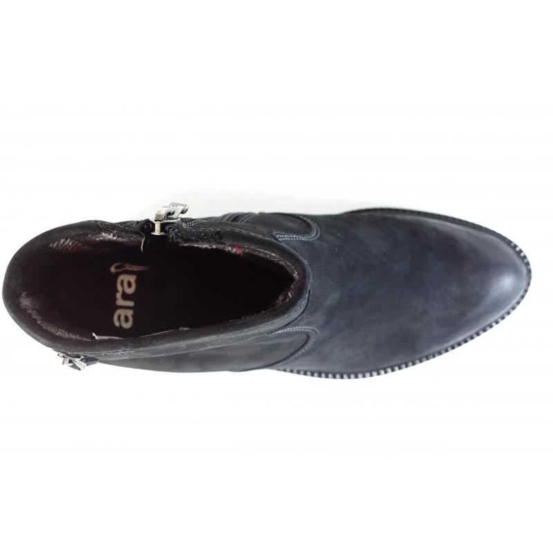 Bottillon En Cuir Nubuck Noir Ara – Image 3